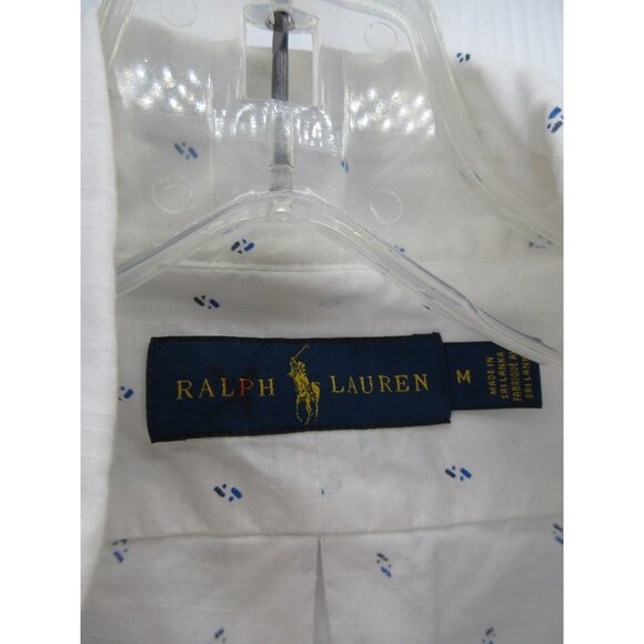 Ralph Lauren Shirt Medium Button Down Micro Geometric Preppy Woven - Picture 8 of 11